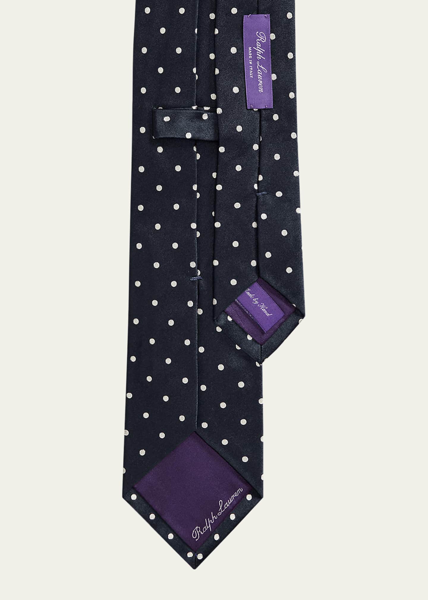 RALPH LAUREN Purple Label ドット シルク ネクタイ Ralph Lauren Purple Label Men's Polka Dot Silk Tie | Neiman