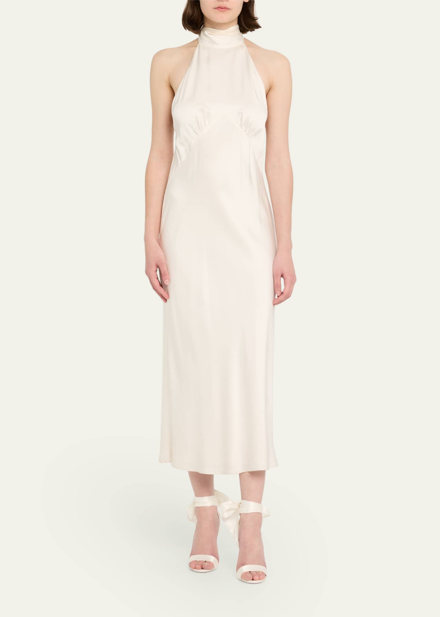 Red Sole Ribbon Ankle-Wrap Stiletto Sandals