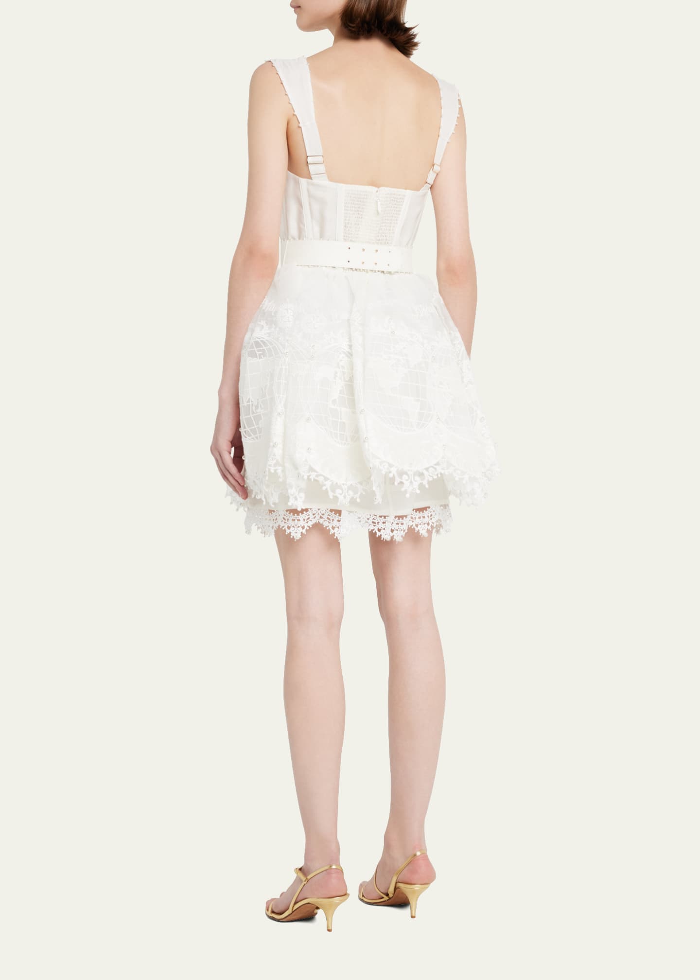 zimmermann dancer floral hummingbird embroidered mini dress