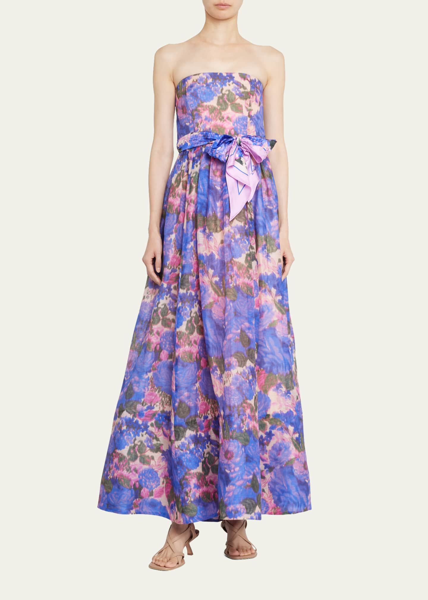 Zimmermann High Tide Floral Strapless Maxi Dress - Bergdorf Goodman