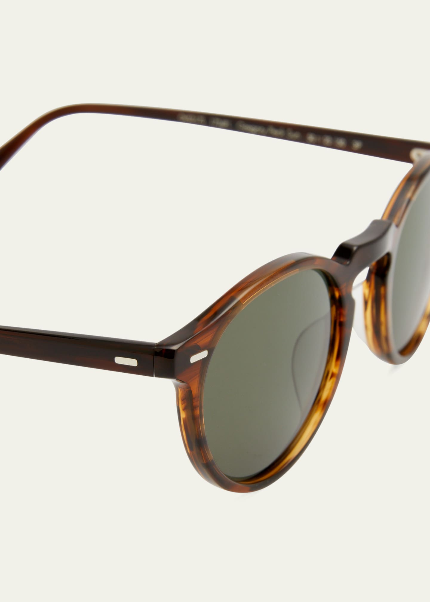 Oliver Peoples Men's KeyholeBridge Round Polarized Sunglasses