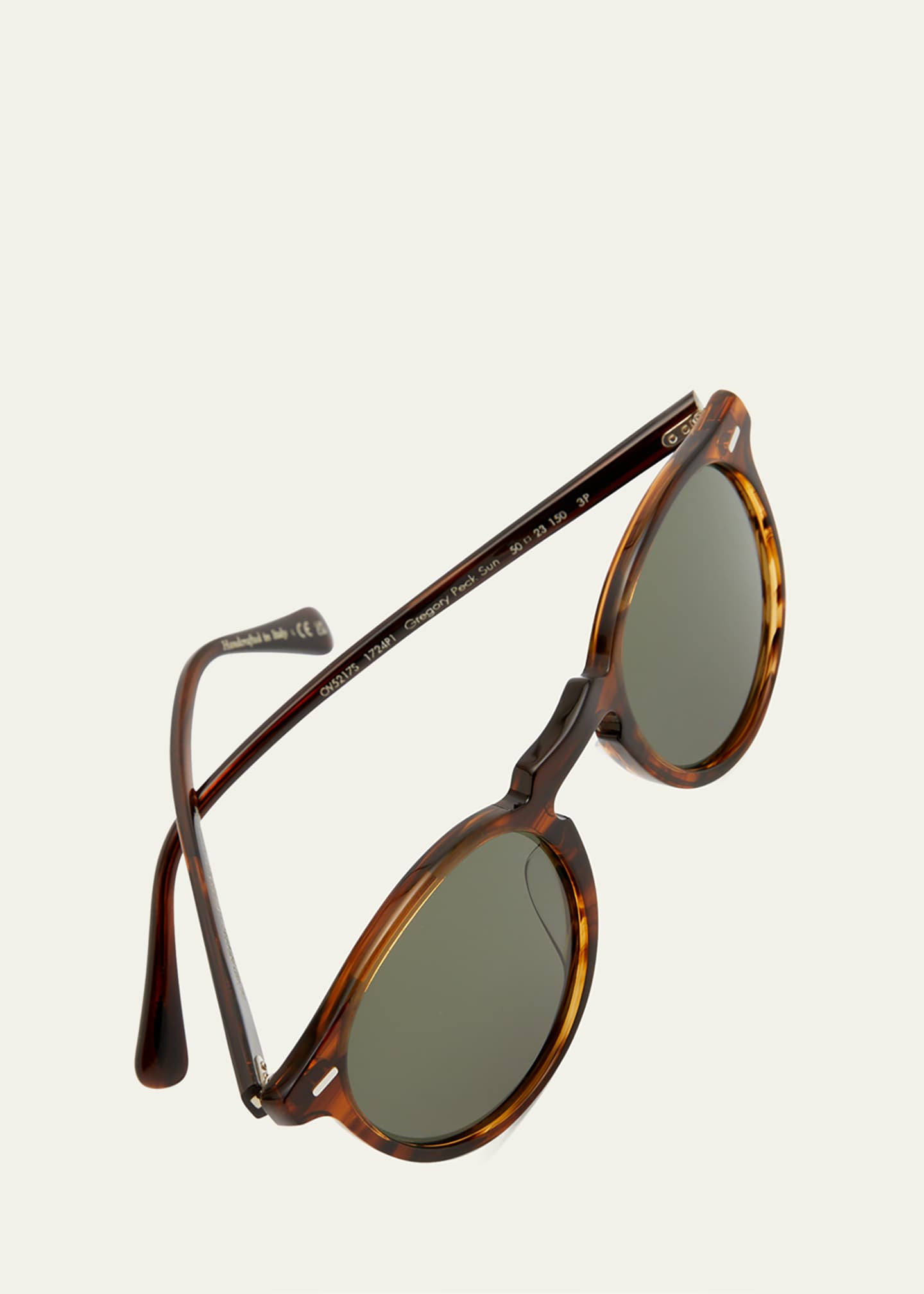 Oliver Peoples Men's KeyholeBridge Round Polarized Sunglasses