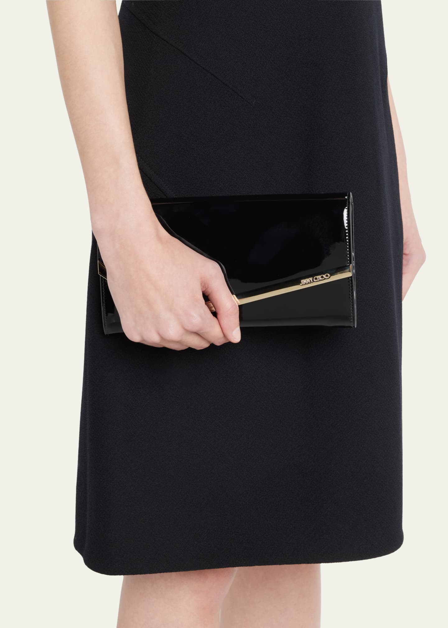 Jimmy Choo Emmie Patent Leather Clutch Bag Bergdorf Goodman