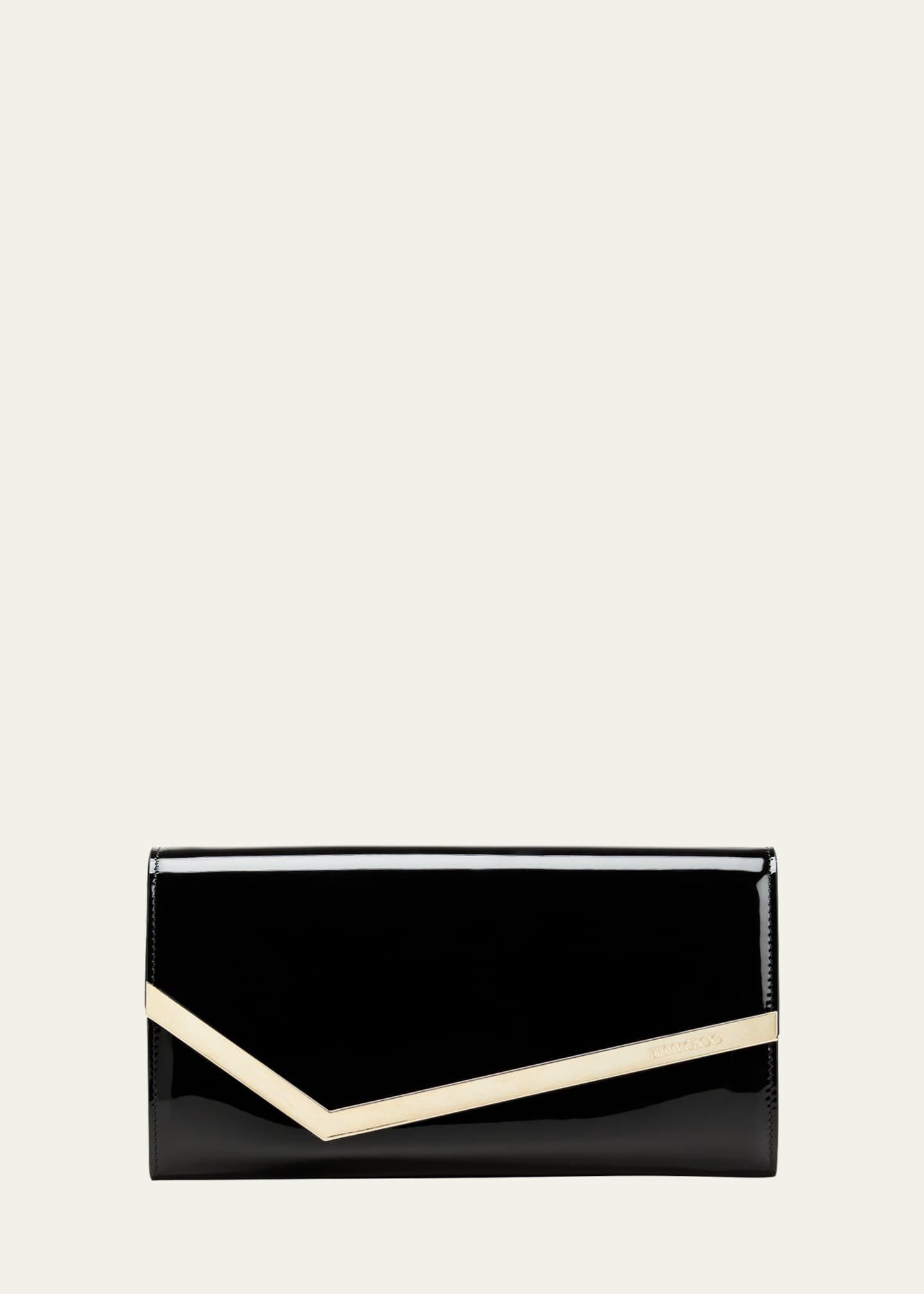 Envelope patent-leather clutch bag