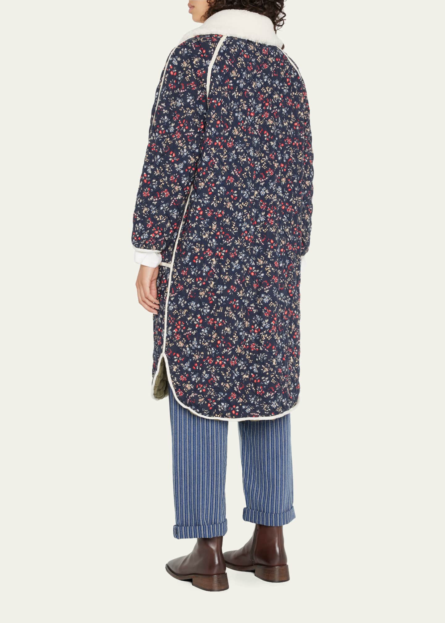 The Great The Reversible Long Quilted Puffer Jacket - Bergdorf Goodman