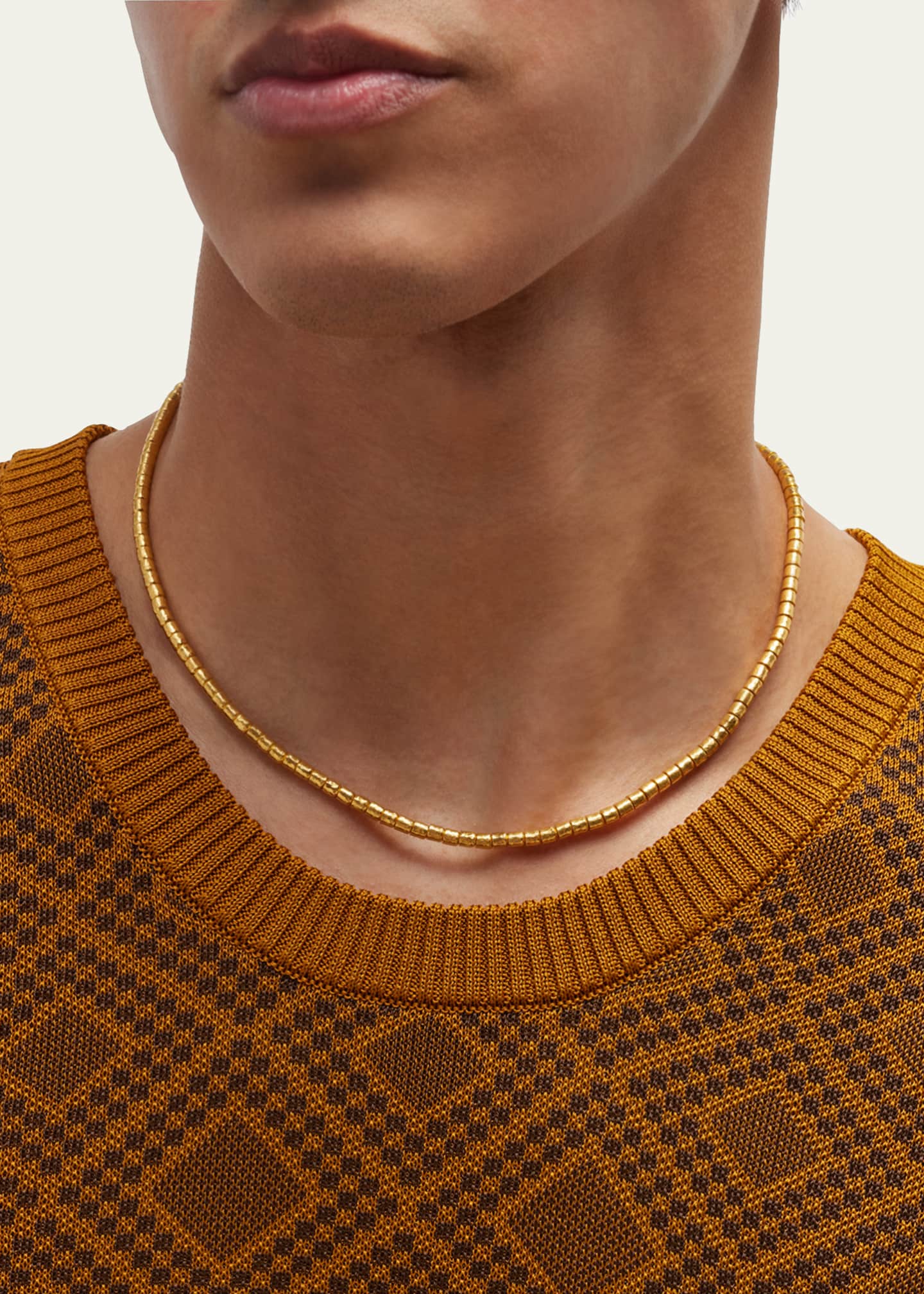Gold bead necklace mens new arrivals