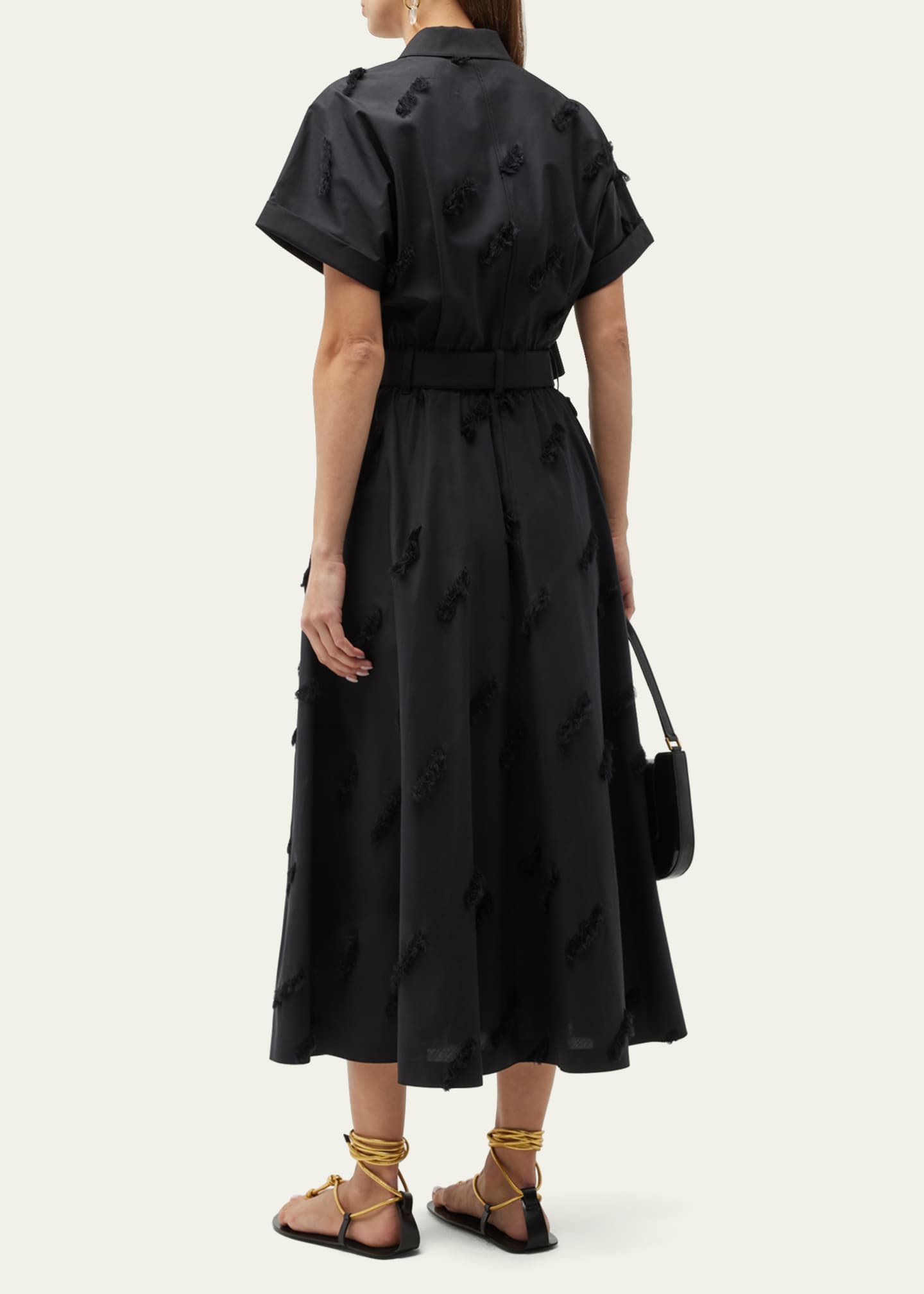Lafayette 148 New York Upland FringeTrim Belted Shirtdress Bergdorf