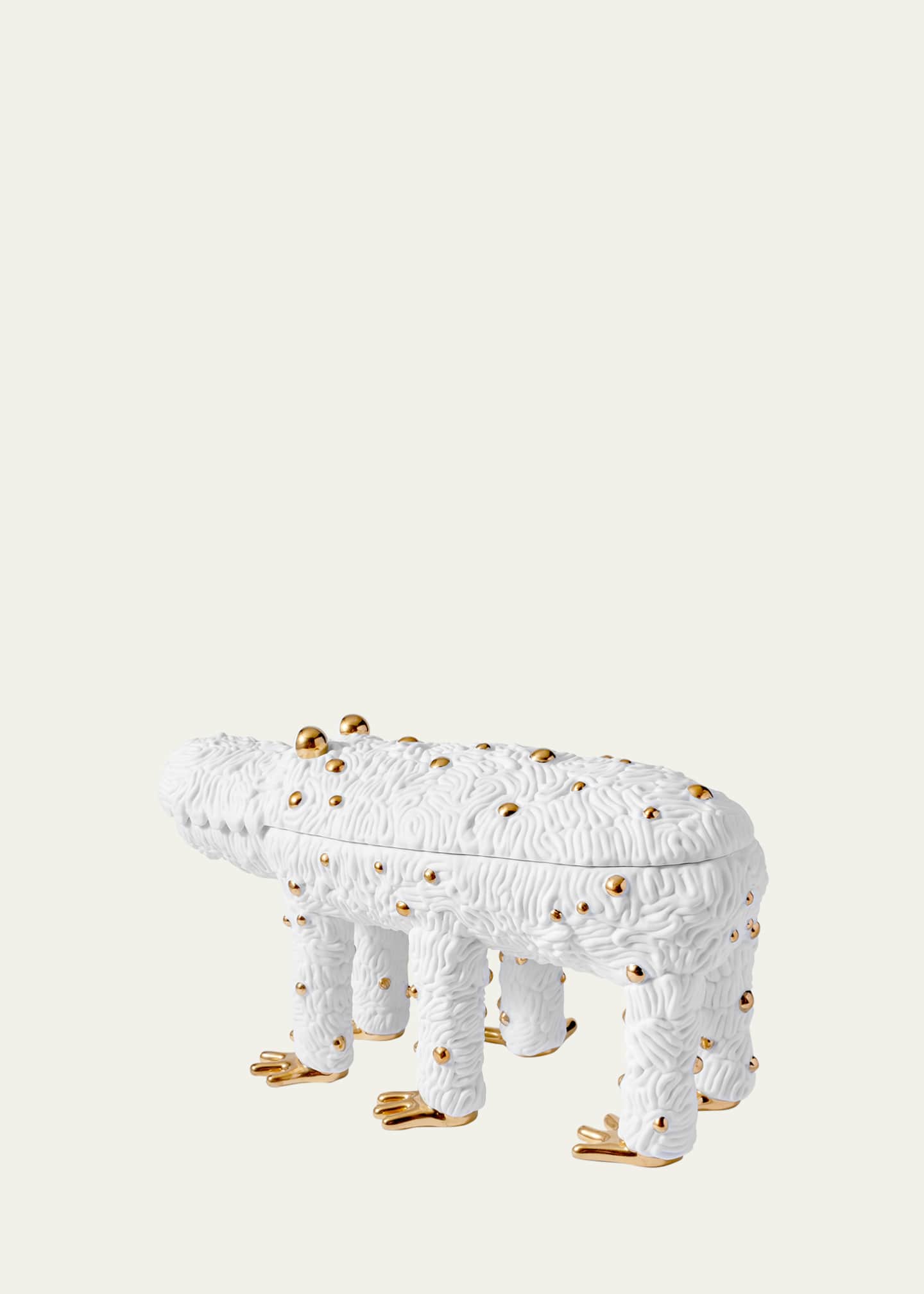L'Objet Limited Edition Haas Pedro the Croc Box, White Image 2 of 4