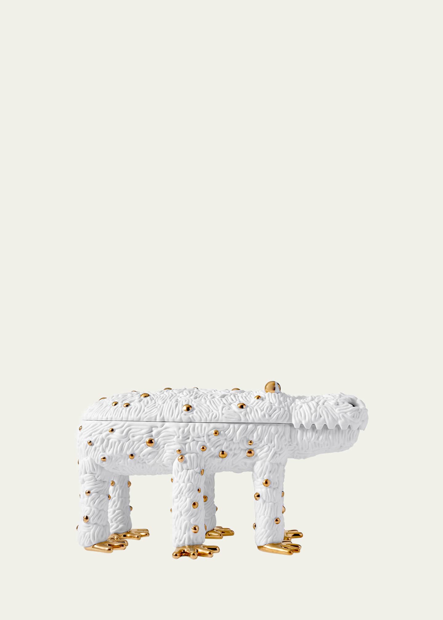 L'Objet Limited Edition Haas Pedro the Croc Box, White Image 3 of 4