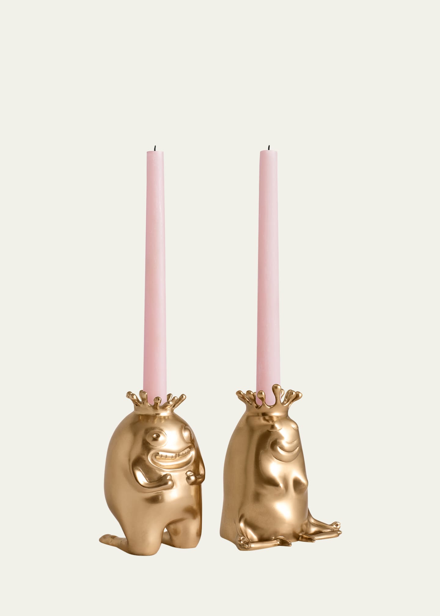 L'Objet Haas King & Queen Candlesticks, Set of 2 Image 1 of 3