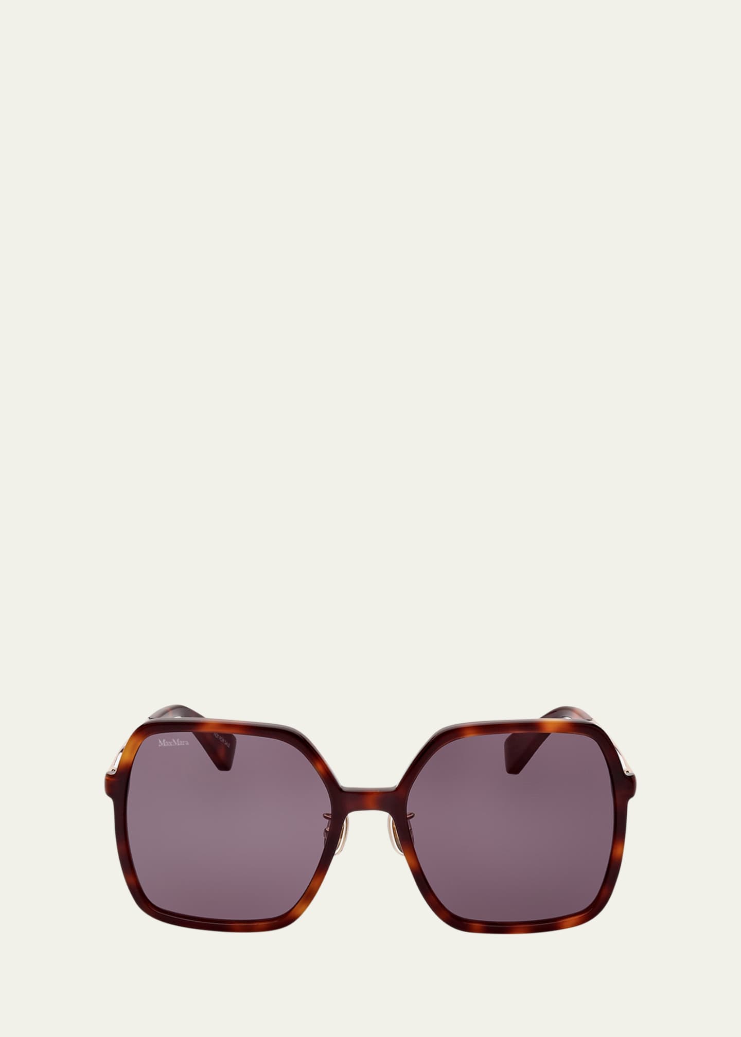 【送料&関税込】Max Mara Square Frame Glasses - Unisex MAX MARA EMME9 MM0037 71B Burgundy Square Plastic Sunglasses