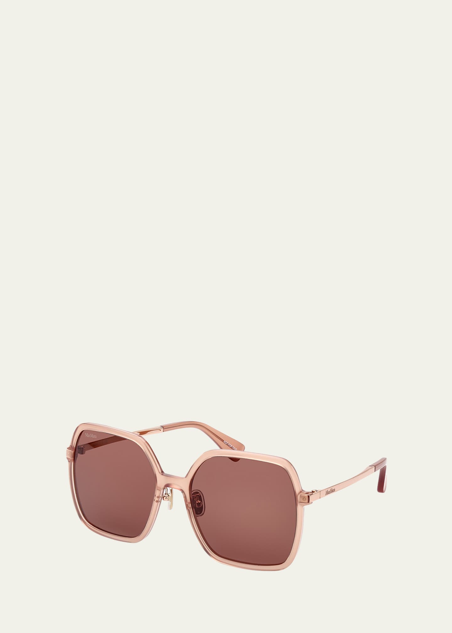 Max Mara Mixed-Media Square Sunglasses - Bergdorf Goodman