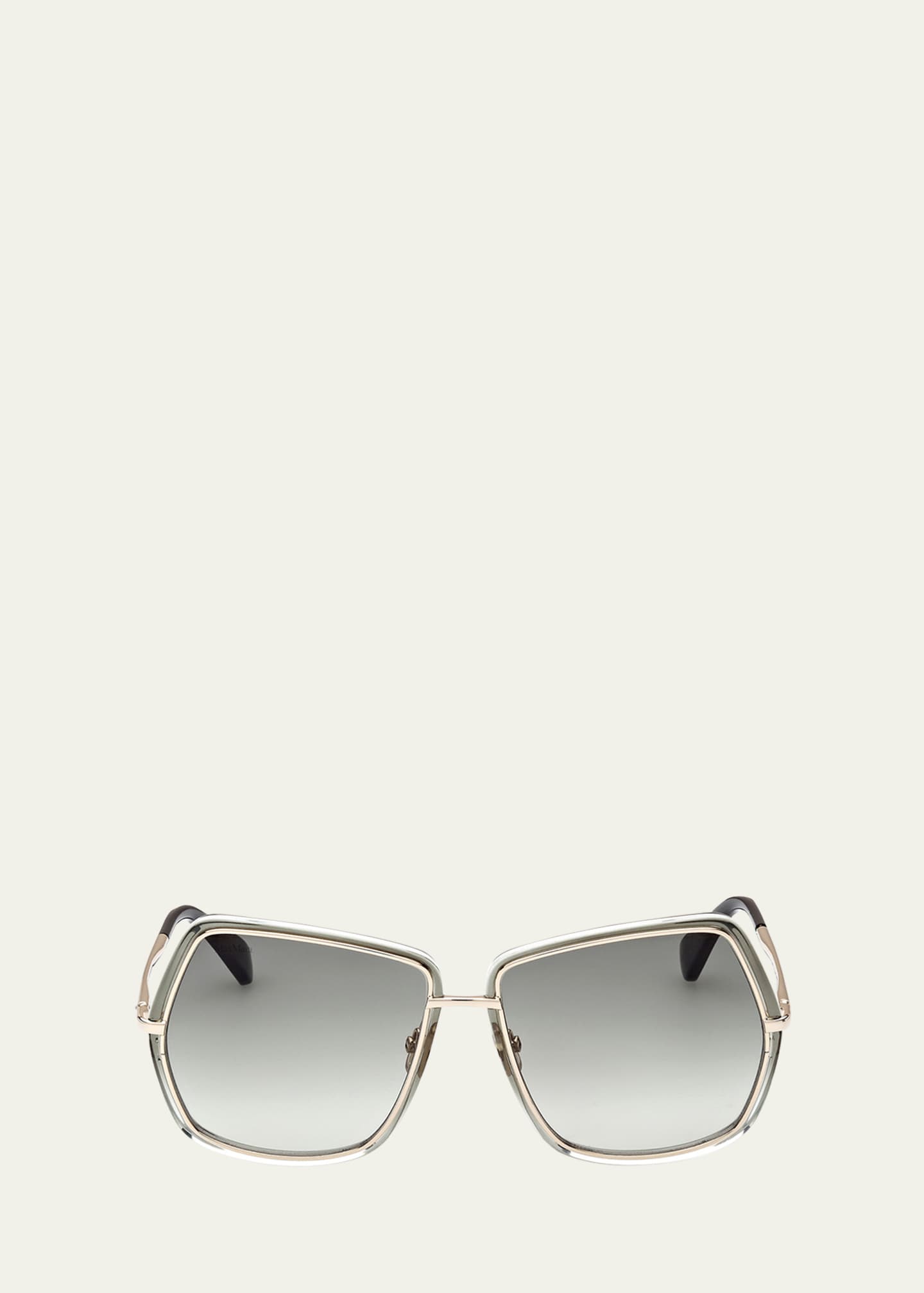Max Mara Rose Gold Metal Sunglasses