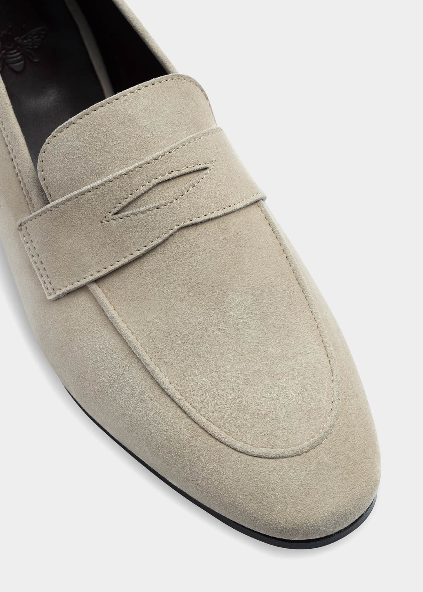 Bougeotte Flaneur Suede Penny Loafers Bergdorf Goodman