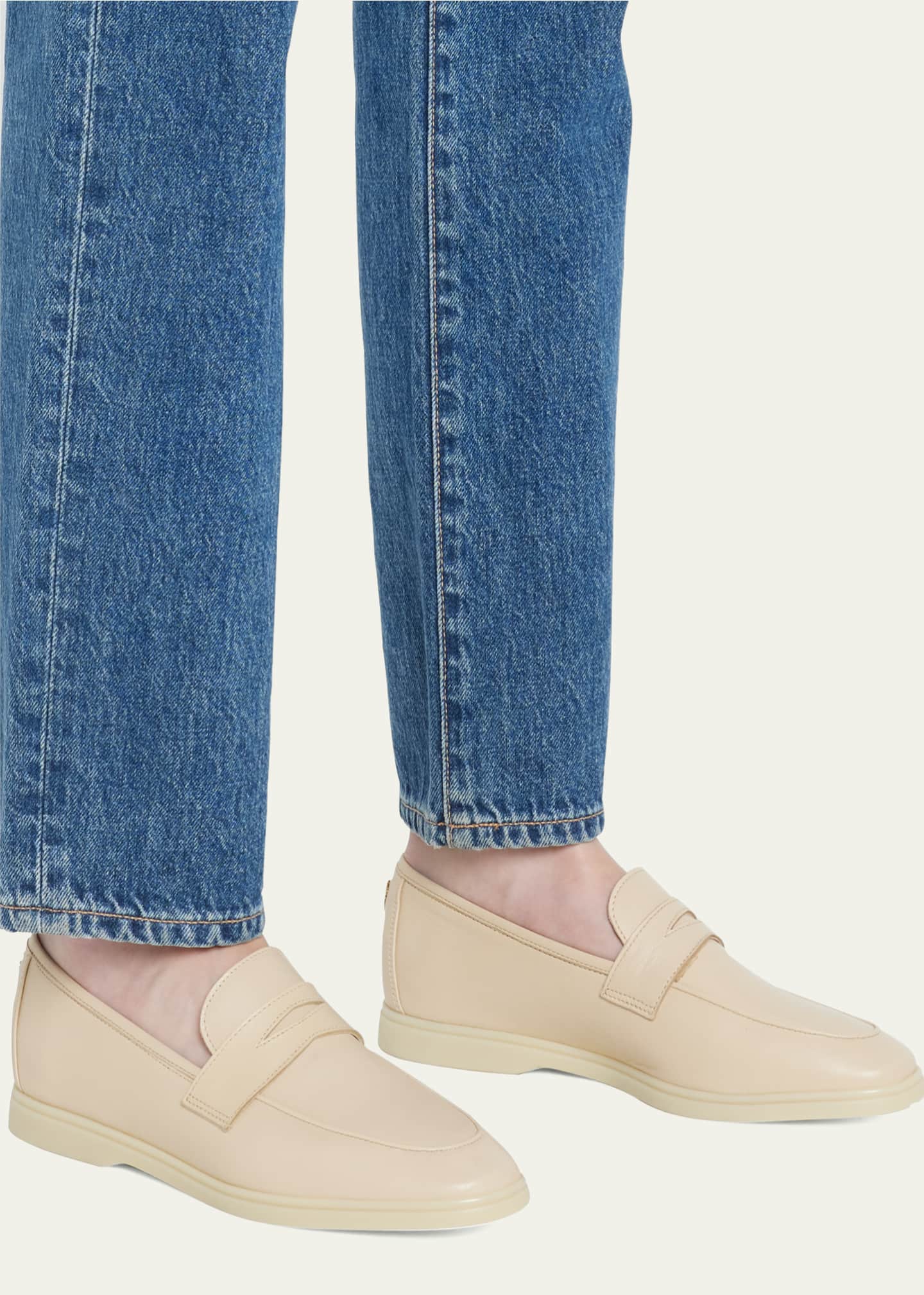 Bougeotte Leather Sporty Penny Loafers Bergdorf Goodman