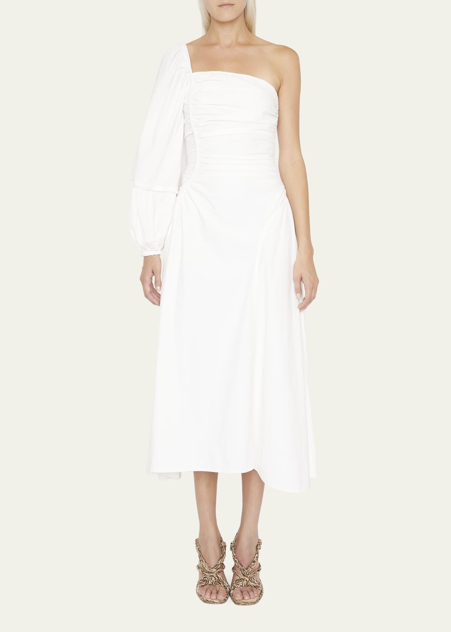 transparent midi dress MAYA ABSTRACT MIDI DRESS IN WHITE – AKIRA