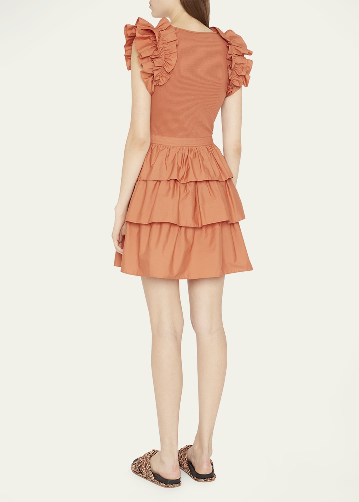 Ulla Johnson Hanna Tiered Ruffle Mini Dress Bergdorf Goodman