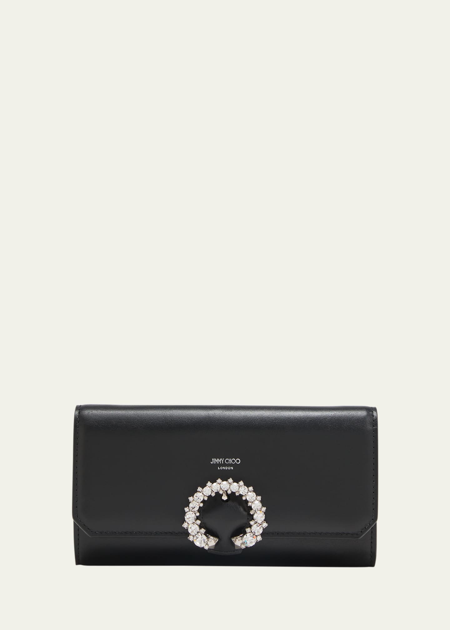 Jimmy Choo Buckle Flap Leather Wallet on Chain - Bergdorf