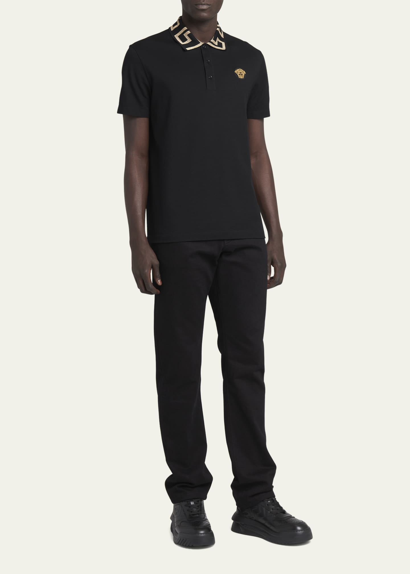 Versace polo t shirt mens hot sale