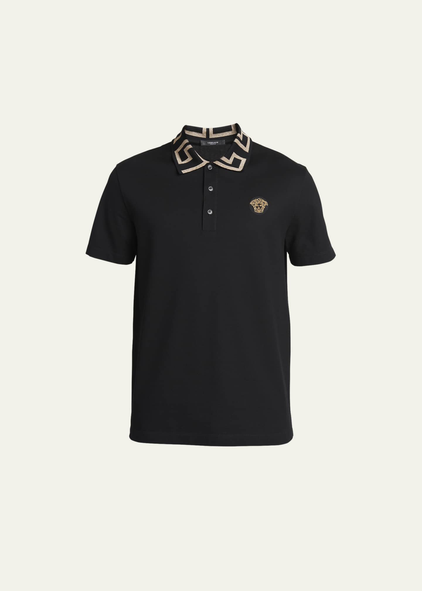 Versace Men's Greca-Collar Polo Shirt - Bergdorf Goodman