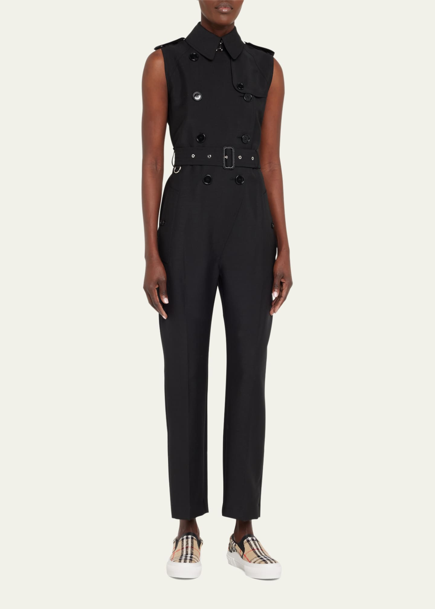 Burberry Curt Check Boucle Slip-On Sneakers - Bergdorf Goodman
