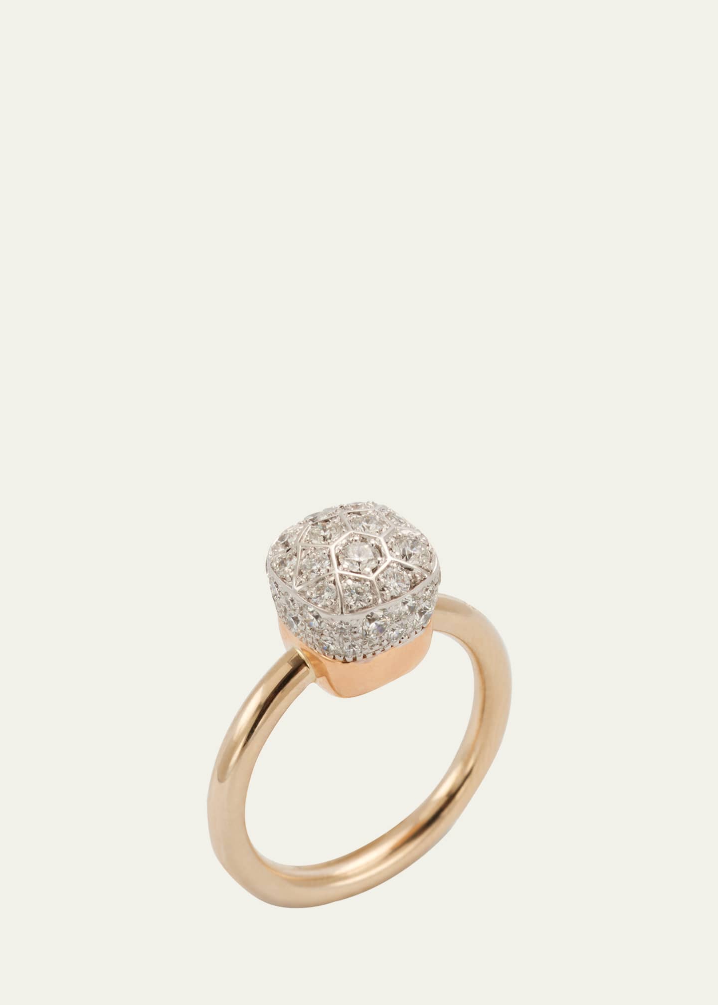 Pomellato Nudo Solitaire 18K Gold Ring with Diamonds Image 3 of 5