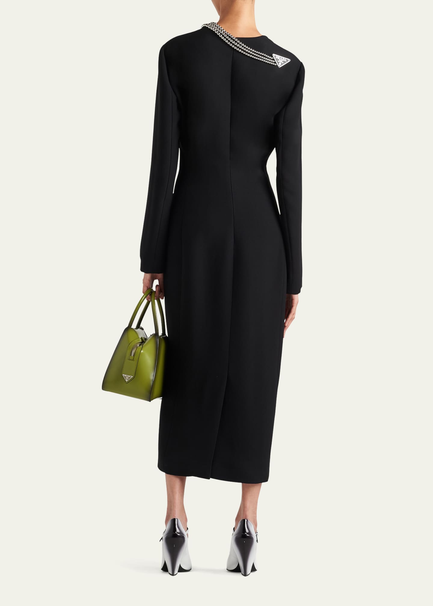 Prada Cady Runway Dress with Detachable Necklace - Bergdorf Goodman