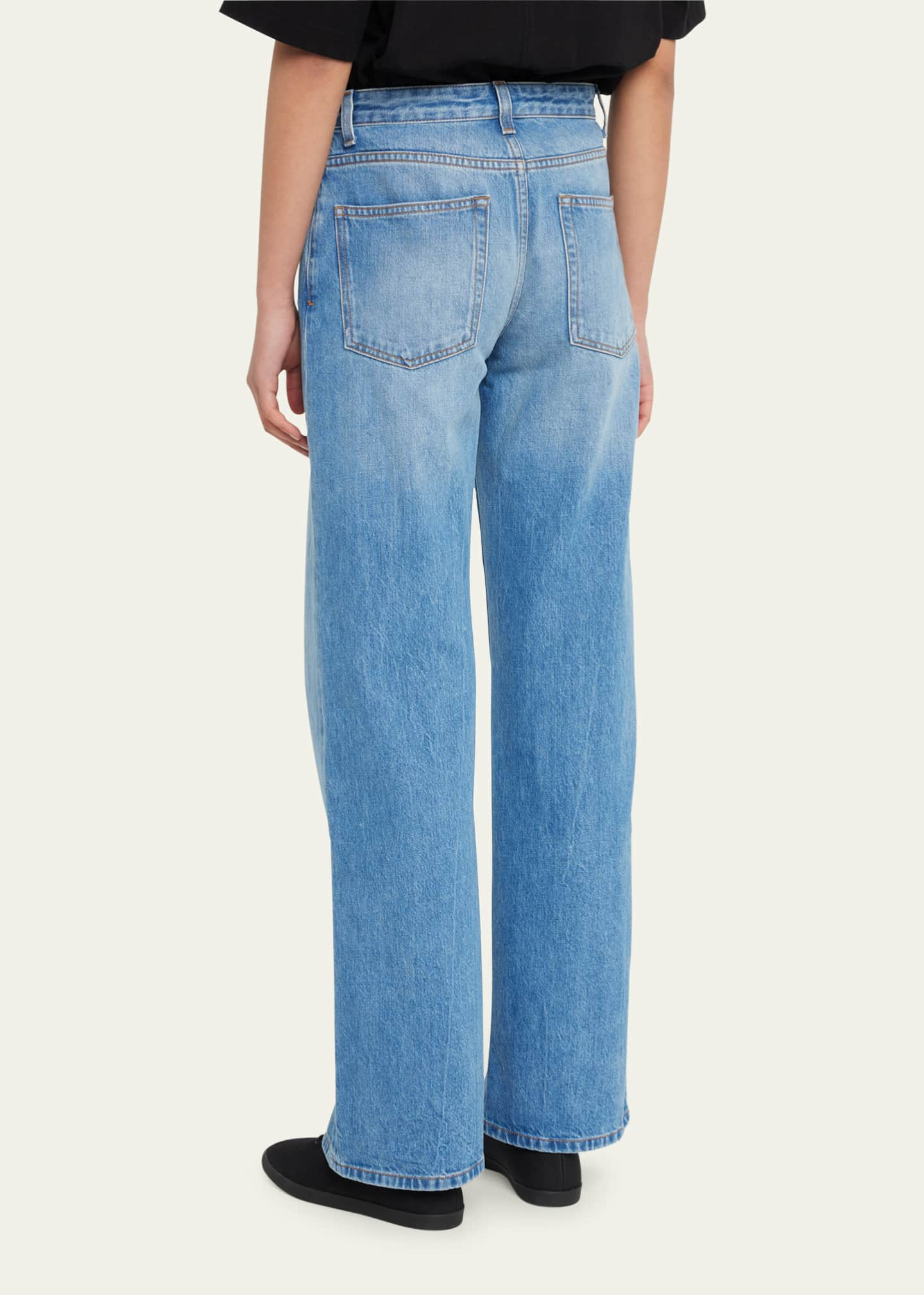 THE ROW Eglitta Straight-Leg Denim Pants - Bergdorf Goodman