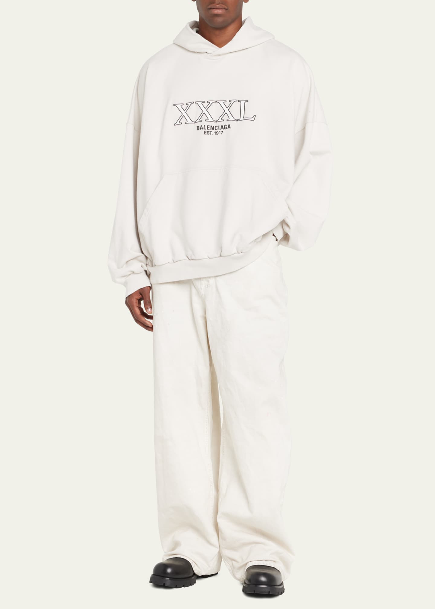 navy cargo jeans balenciaga