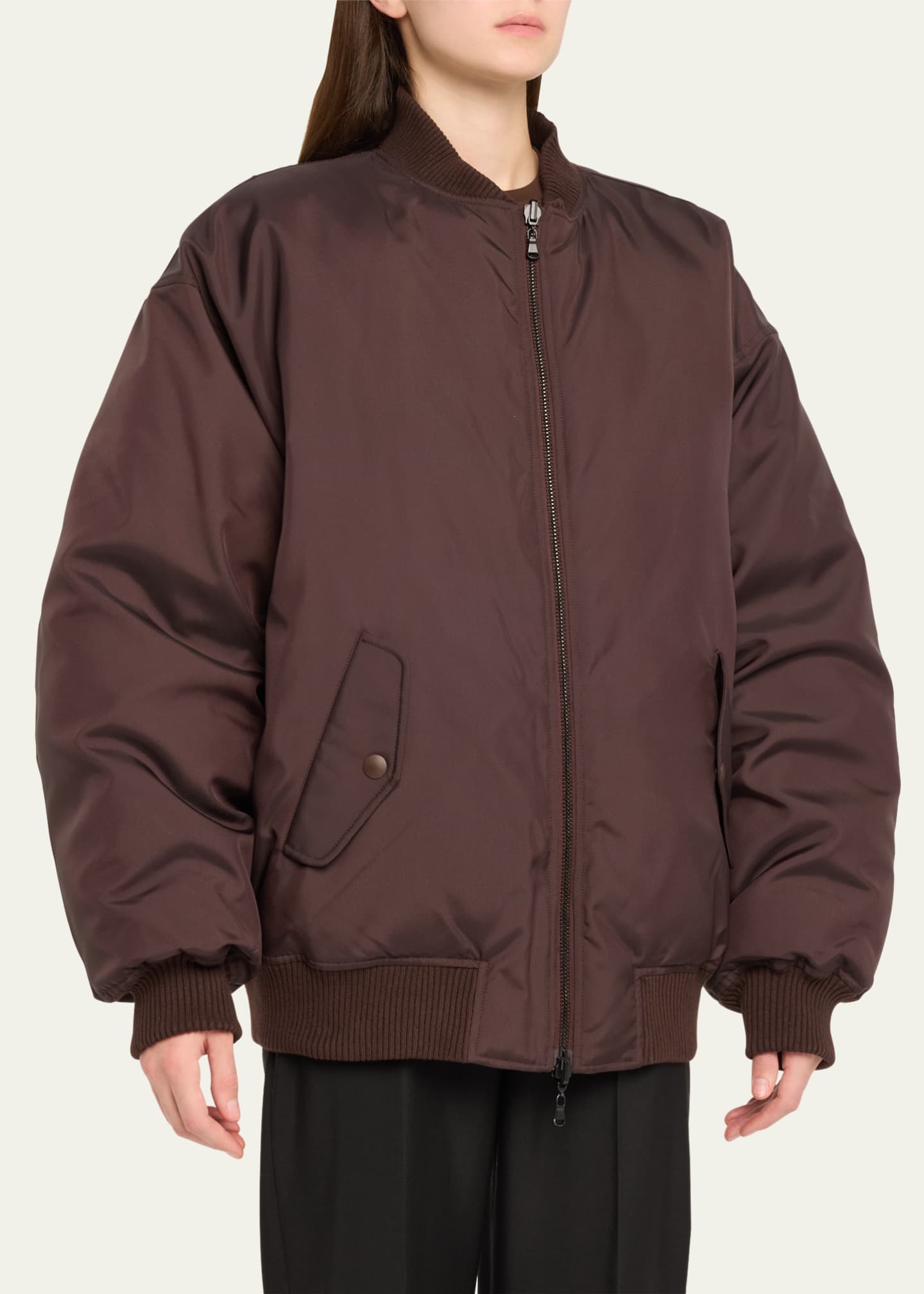 WARDROBE.NYC Nylon Reversible Bomber Jacket Image 4 of 5