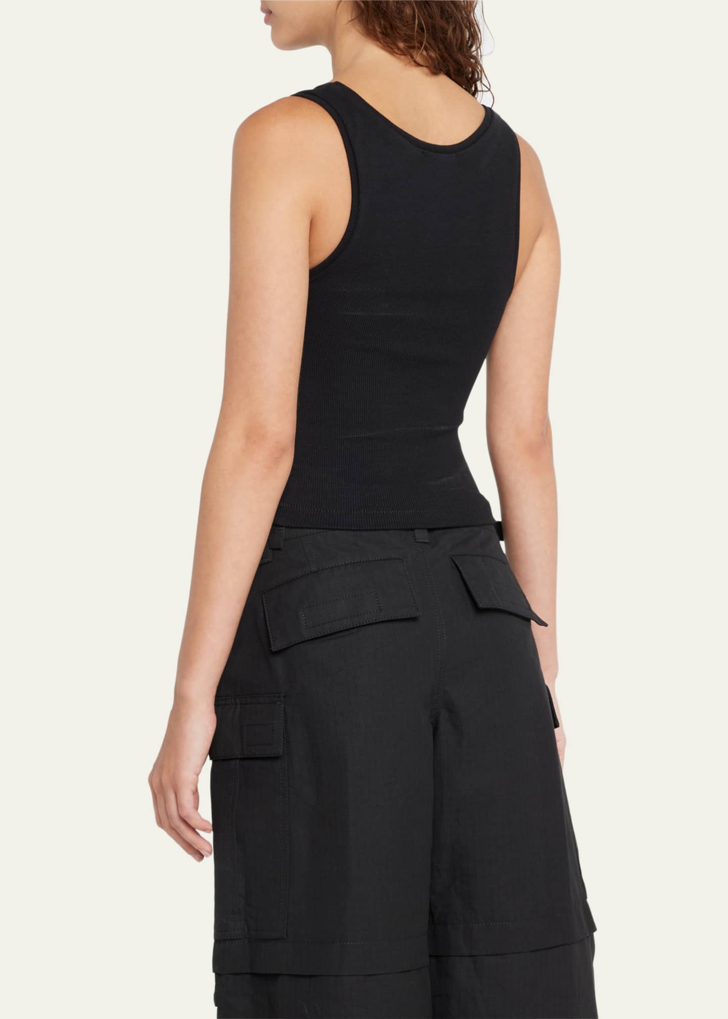 WARDROBE.NYC Scoop-Neck Rib Tank Top - Bergdorf Goodman