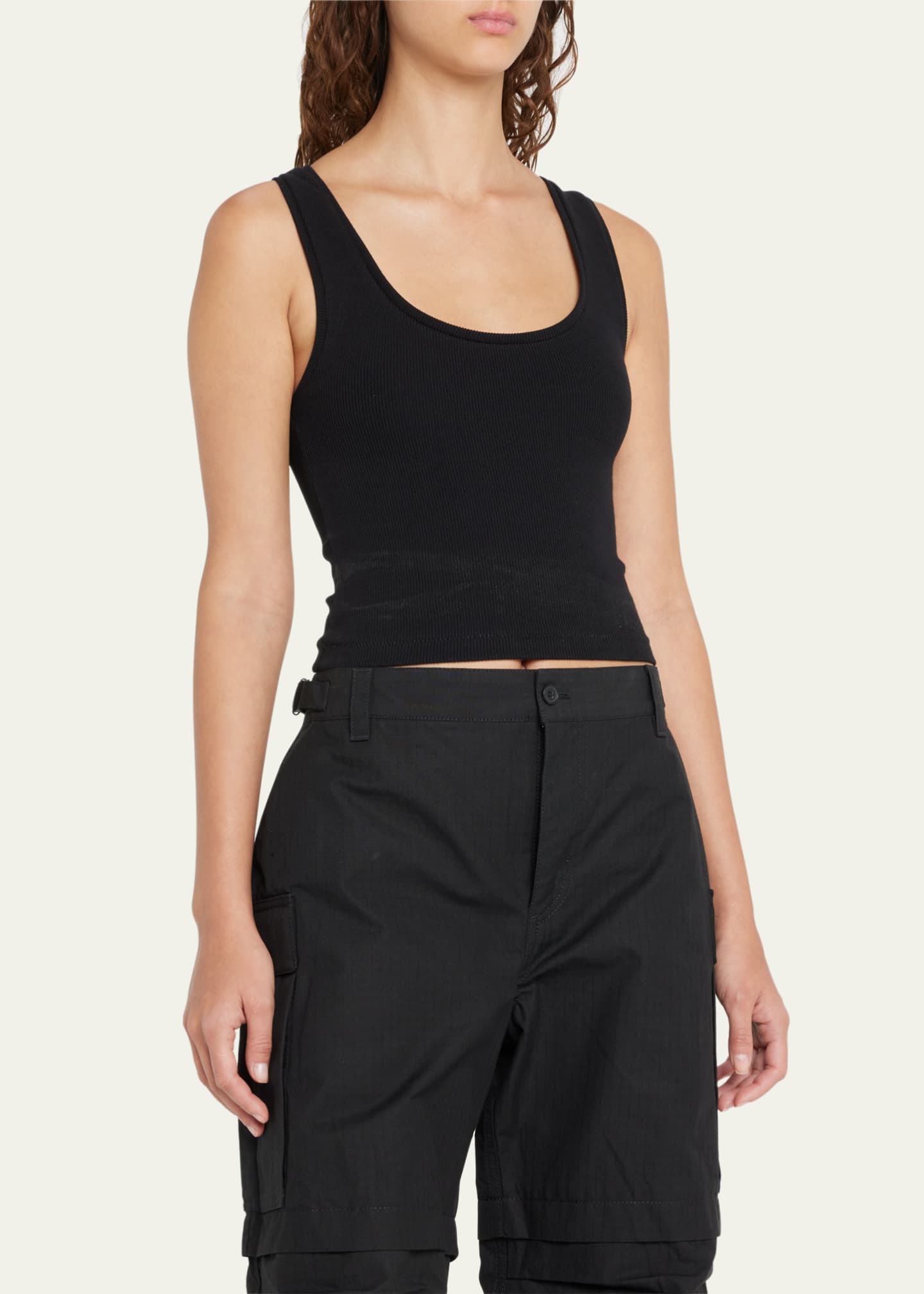 WARDROBE.NYC Scoop-Neck Rib Tank Top - Bergdorf Goodman