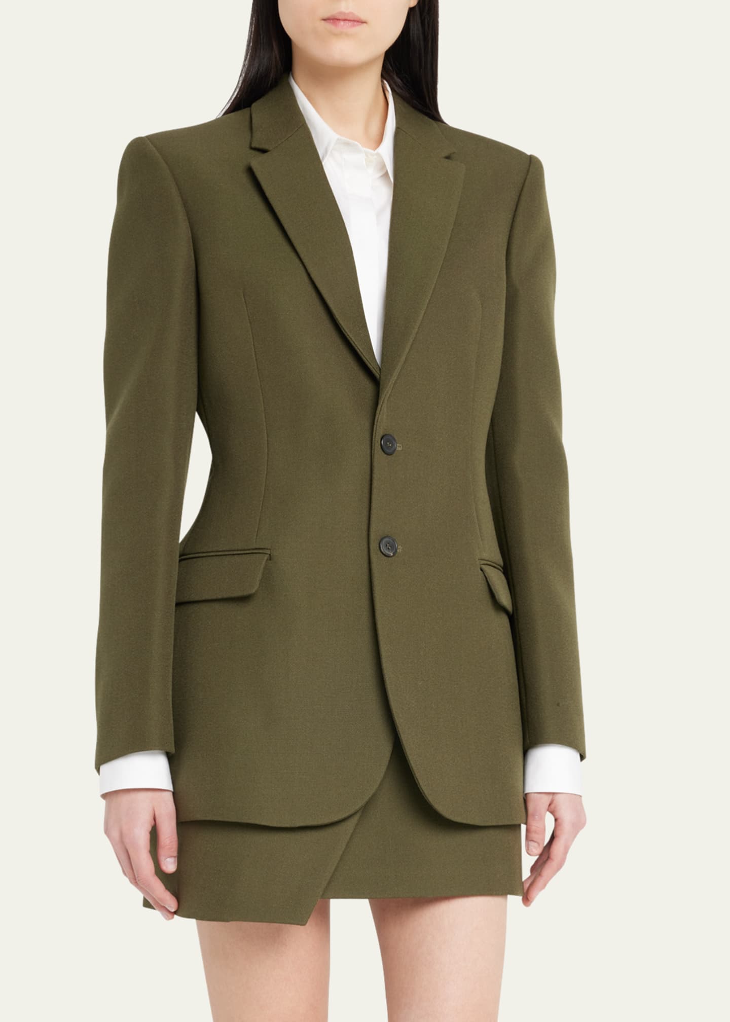 WARDROBE.NYC Contour Wool Blazer Bergdorf Goodman