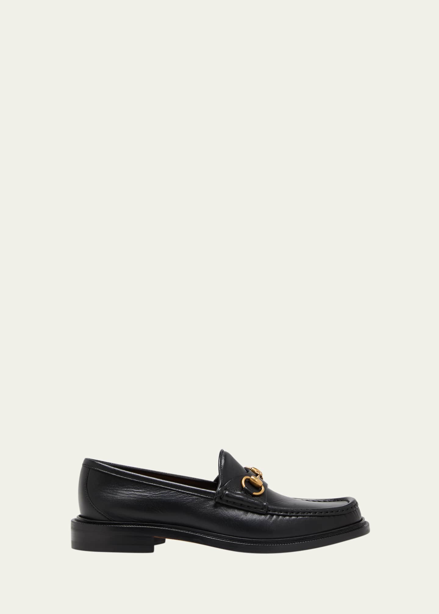 Gucci Men's Wislet Leather Bit Loafers - Bergdorf Goodman