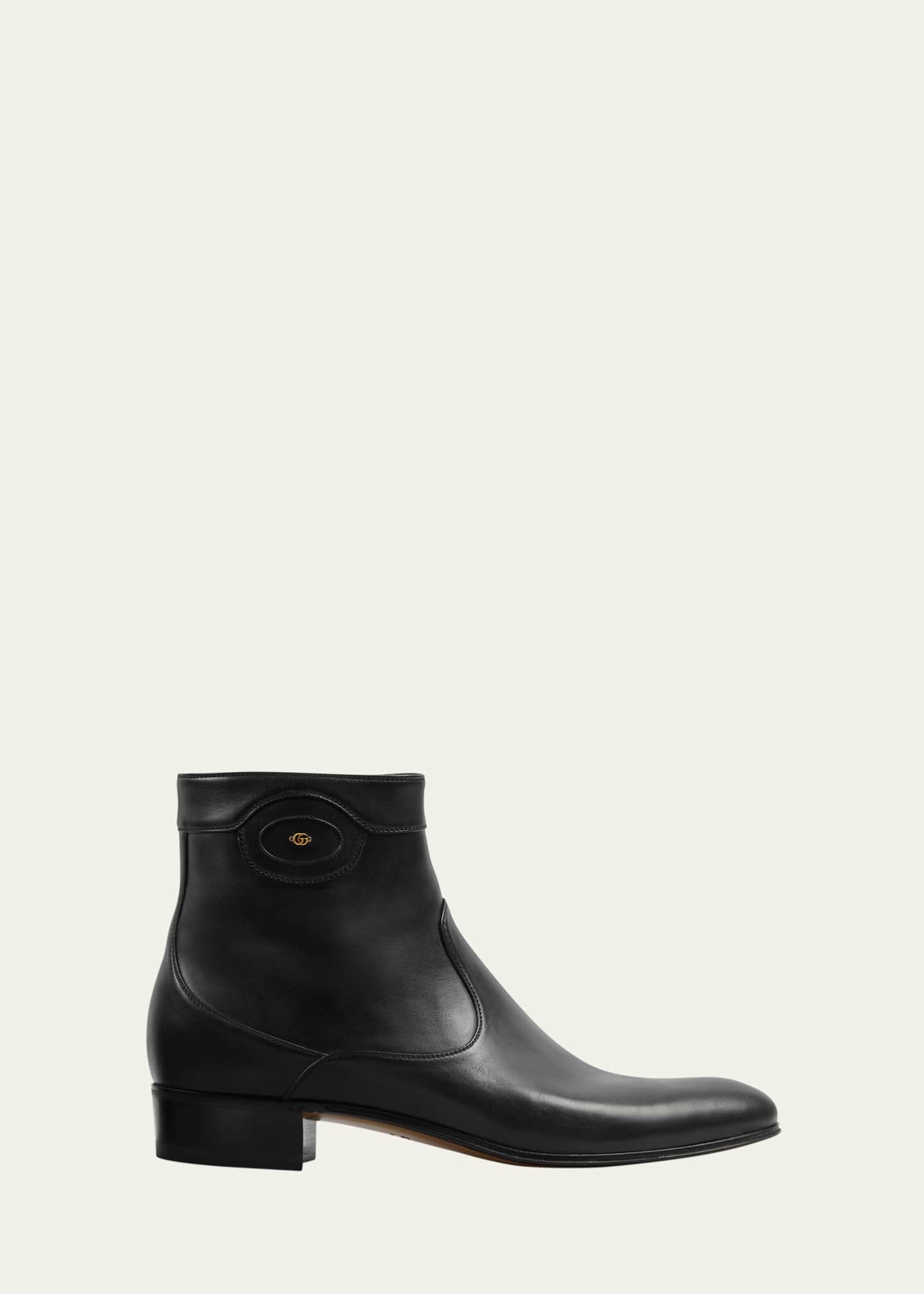 Gucci Men's Adel GG Leather Ankle Boots Image 1 of 3