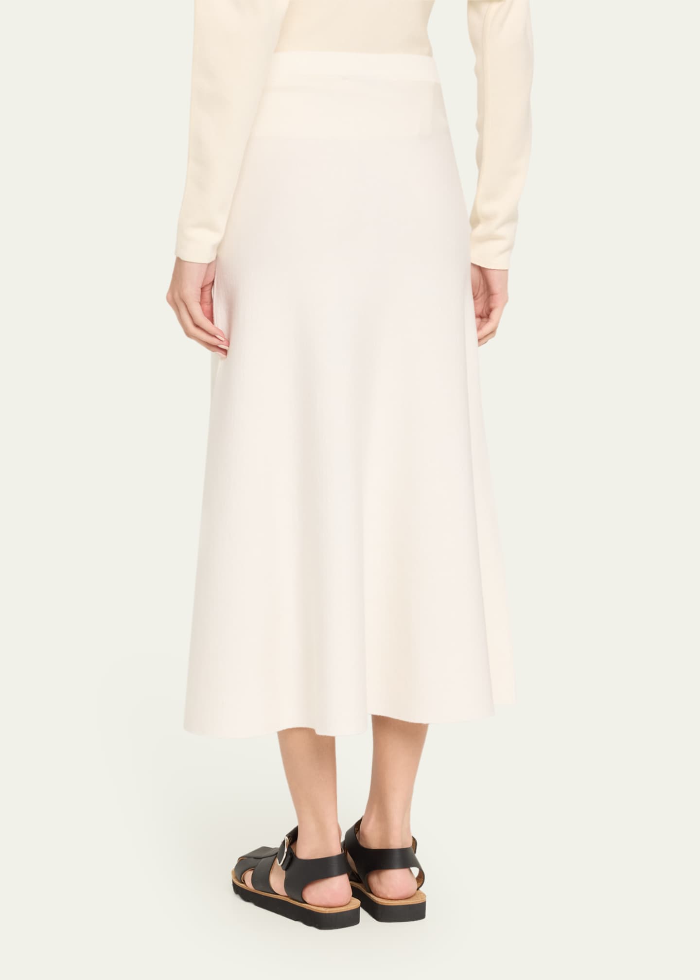 Gabriela Hearst Freddie Midi Wool-Cashmere Skirt Image 3 of 5
