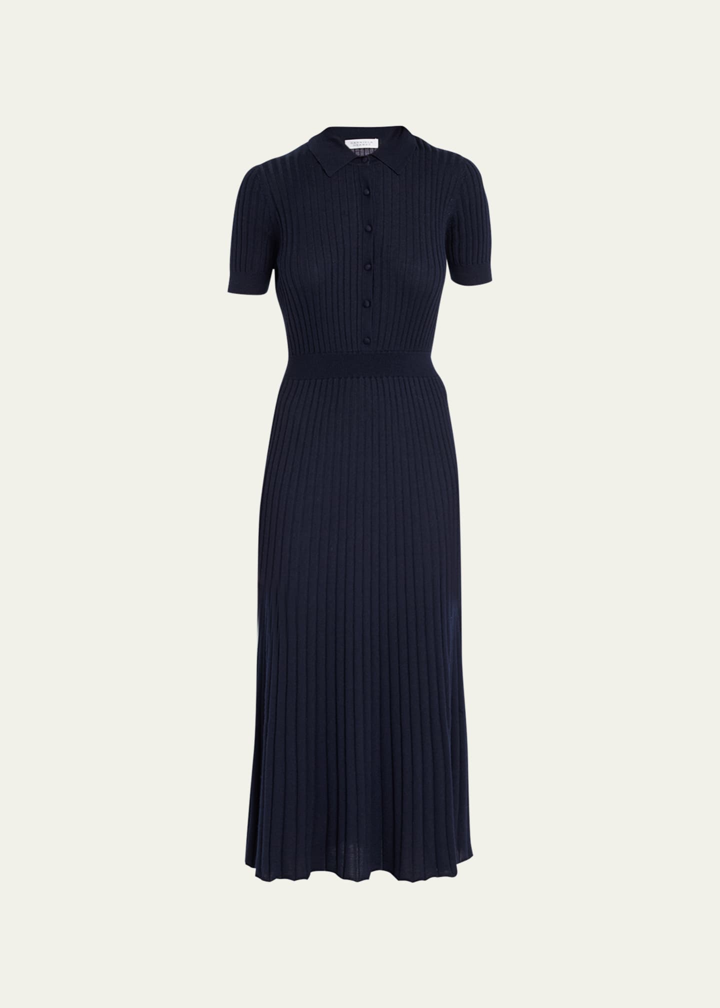 Gabriela Hearst Amor Polo Ribbed Cashmere Dress Image 1 of 5