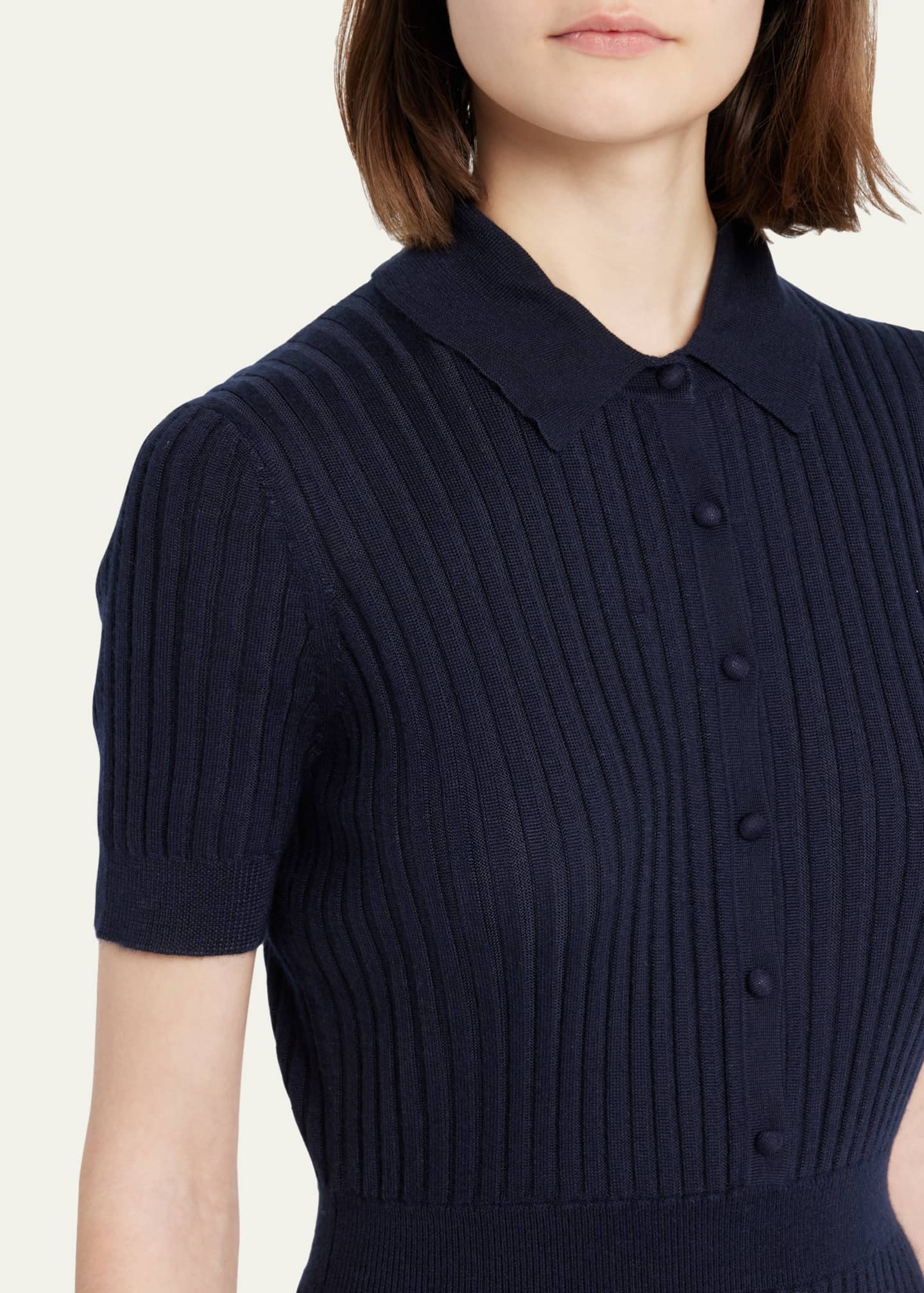 Gabriela Hearst Amor Polo Ribbed Cashmere Dress Image 5 of 5