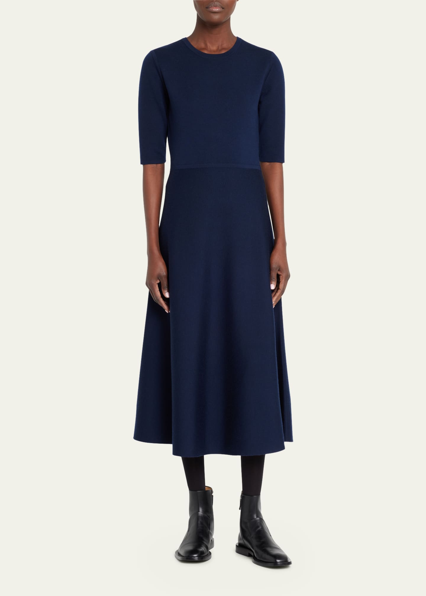 Gabriela Hearst Seymore Cashmere Blend Midi Dress Image 2 of 5