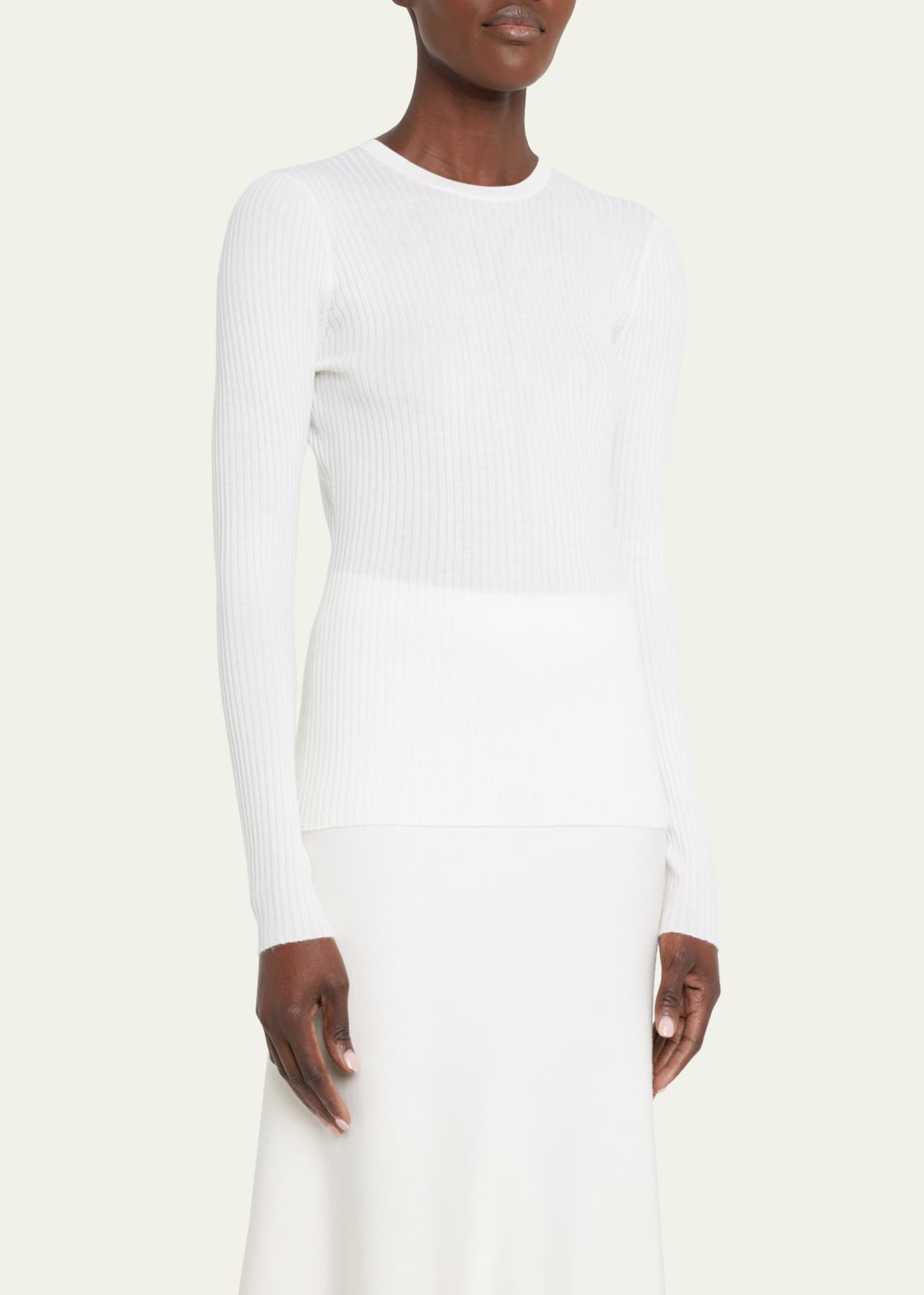 Gabriela Hearst Browning Cashmere Ribbed Top Image 4 of 5