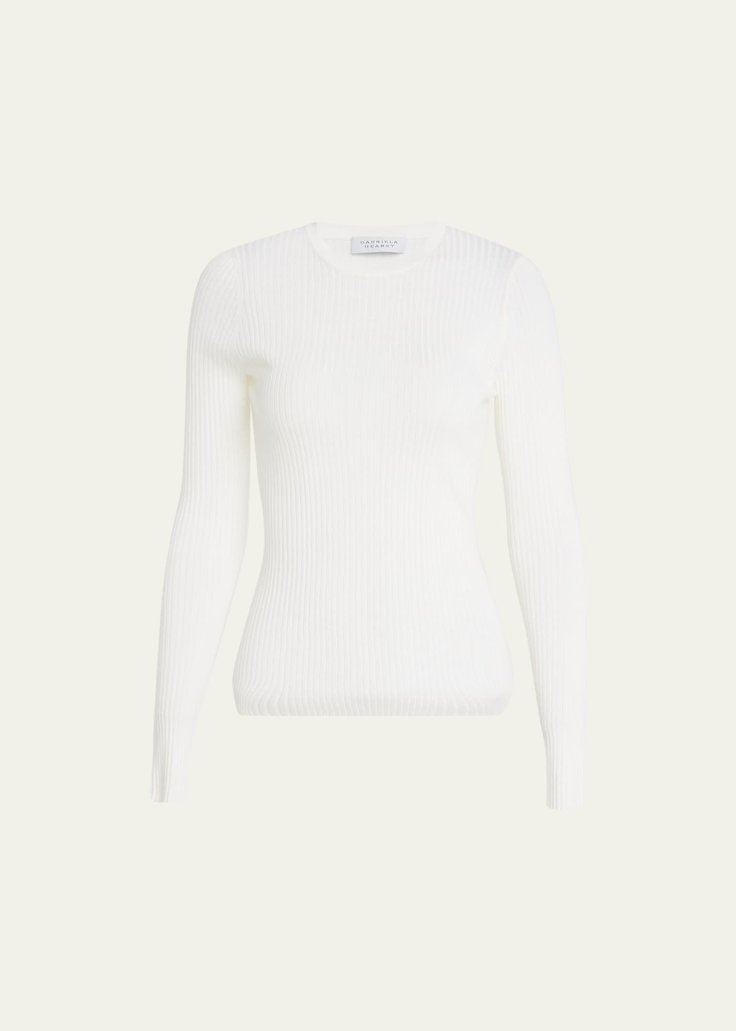 Gabriela Hearst Browning Cashmere Ribbed Top Image 1 of 5
