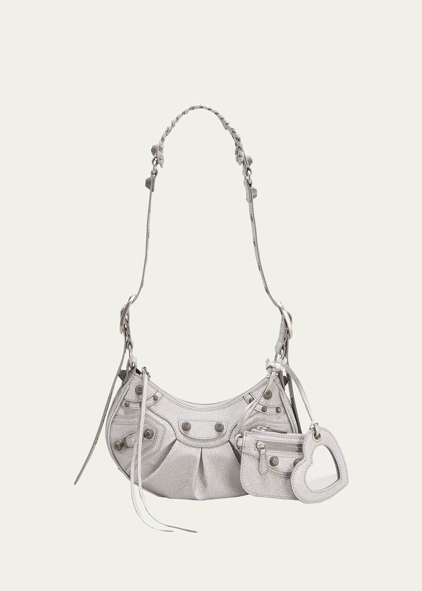 Balenciaga Le Cagole Crossbody Bag In Silver