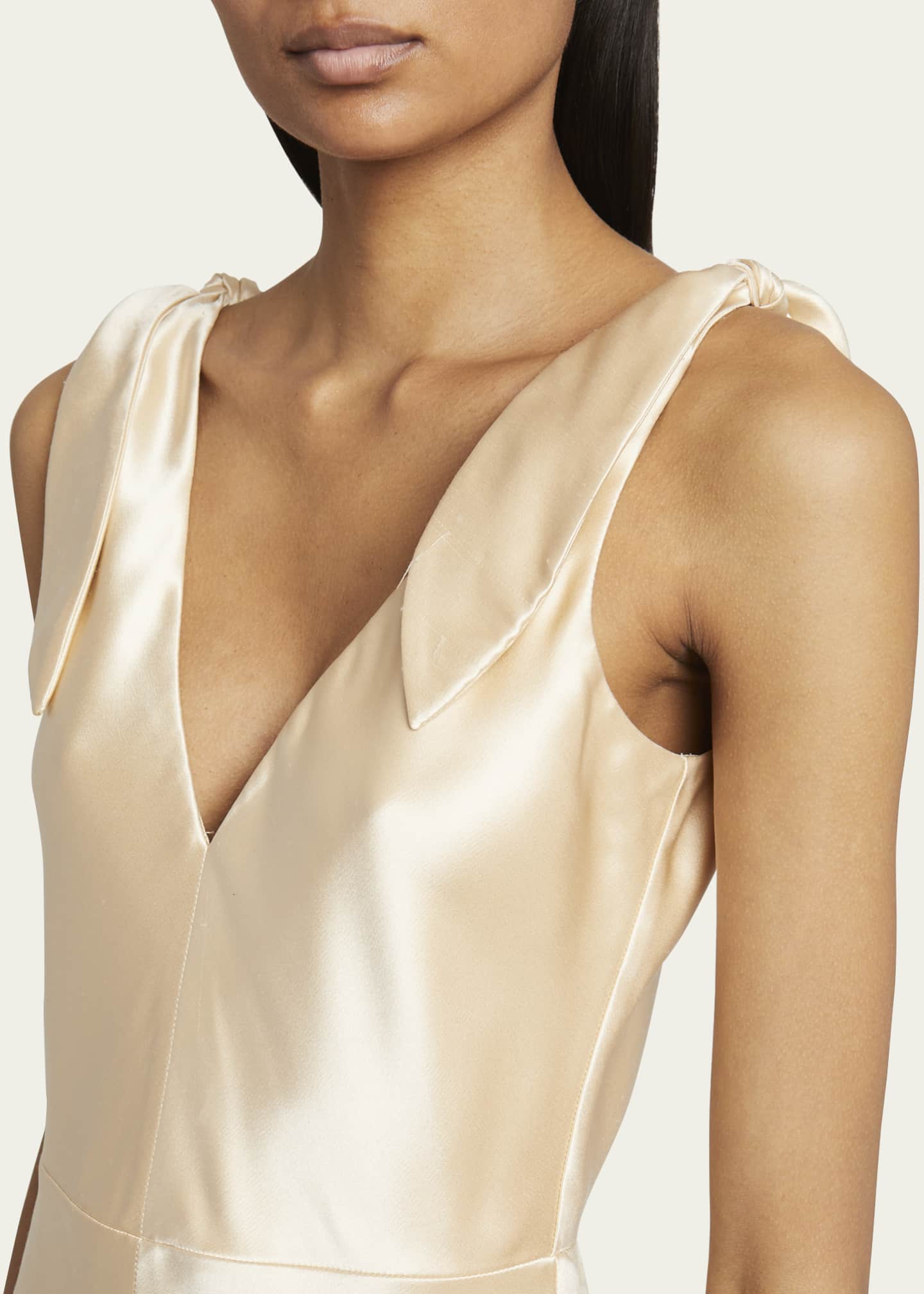 Gabriela Hearst Havilland Silk Midi Dress w/ Tie Details - Bergdorf Goodman