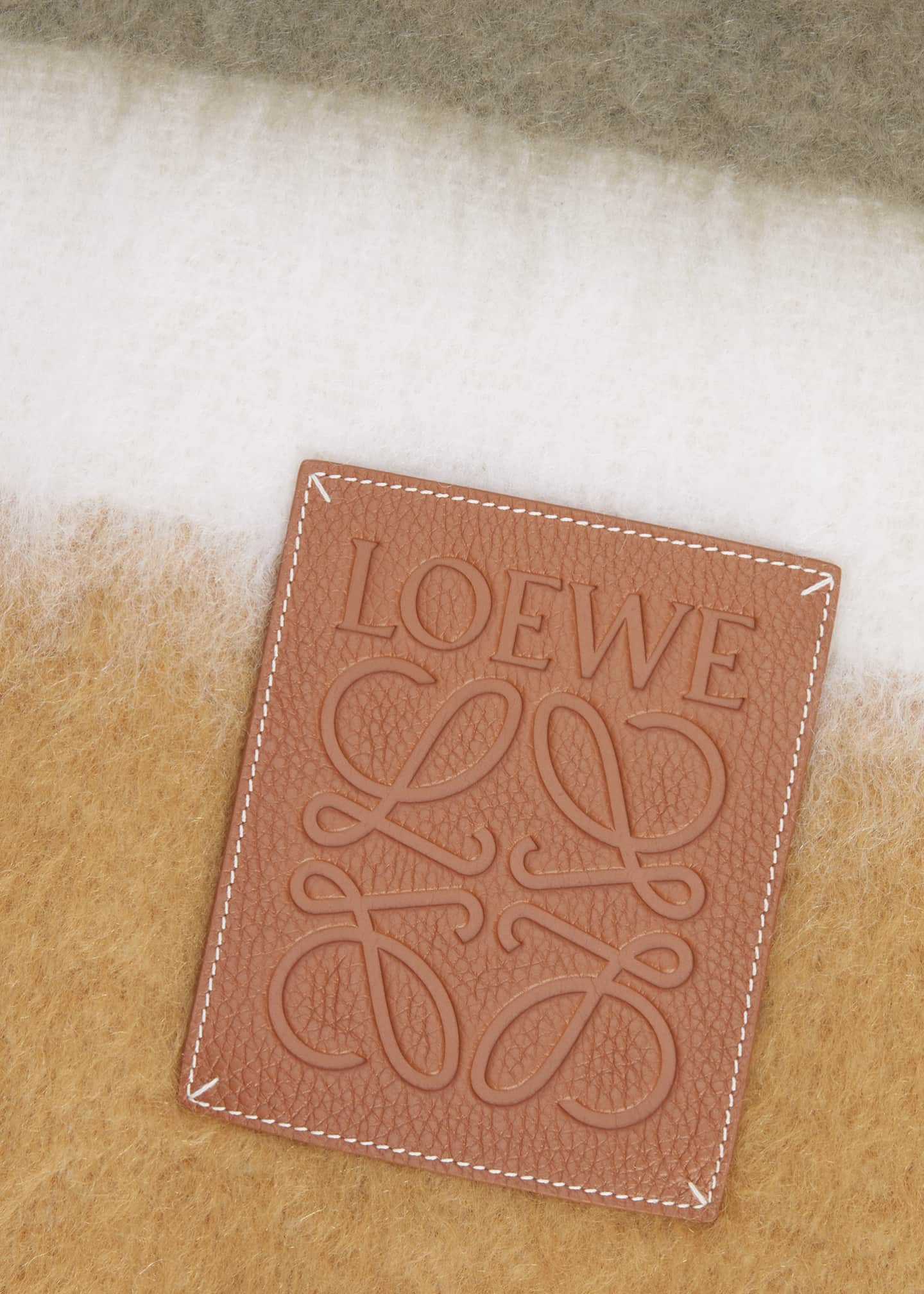Loewe Stripe Mohair Blend Throw Blanket