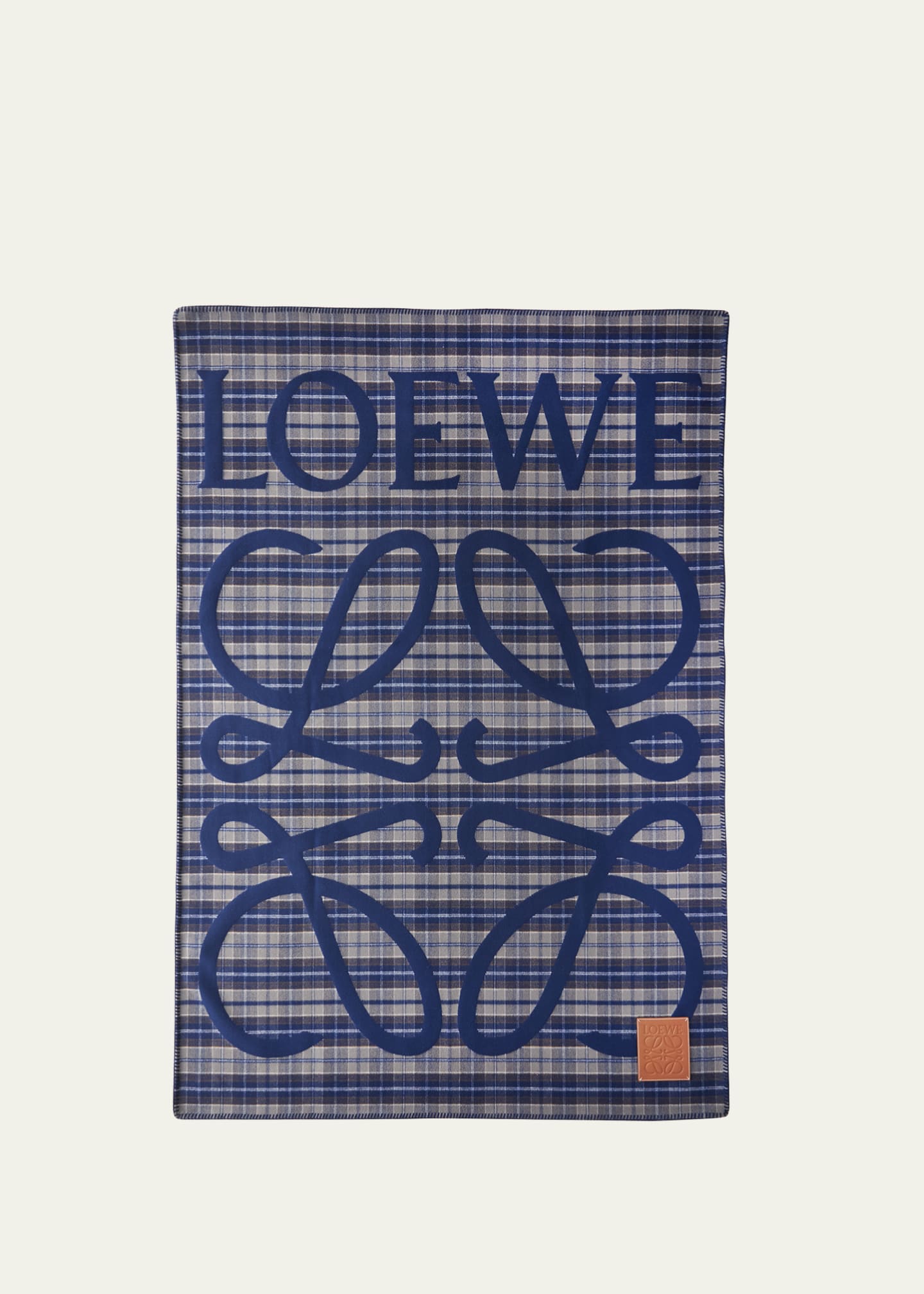 Loewe Logo Check Cashmere Blanket