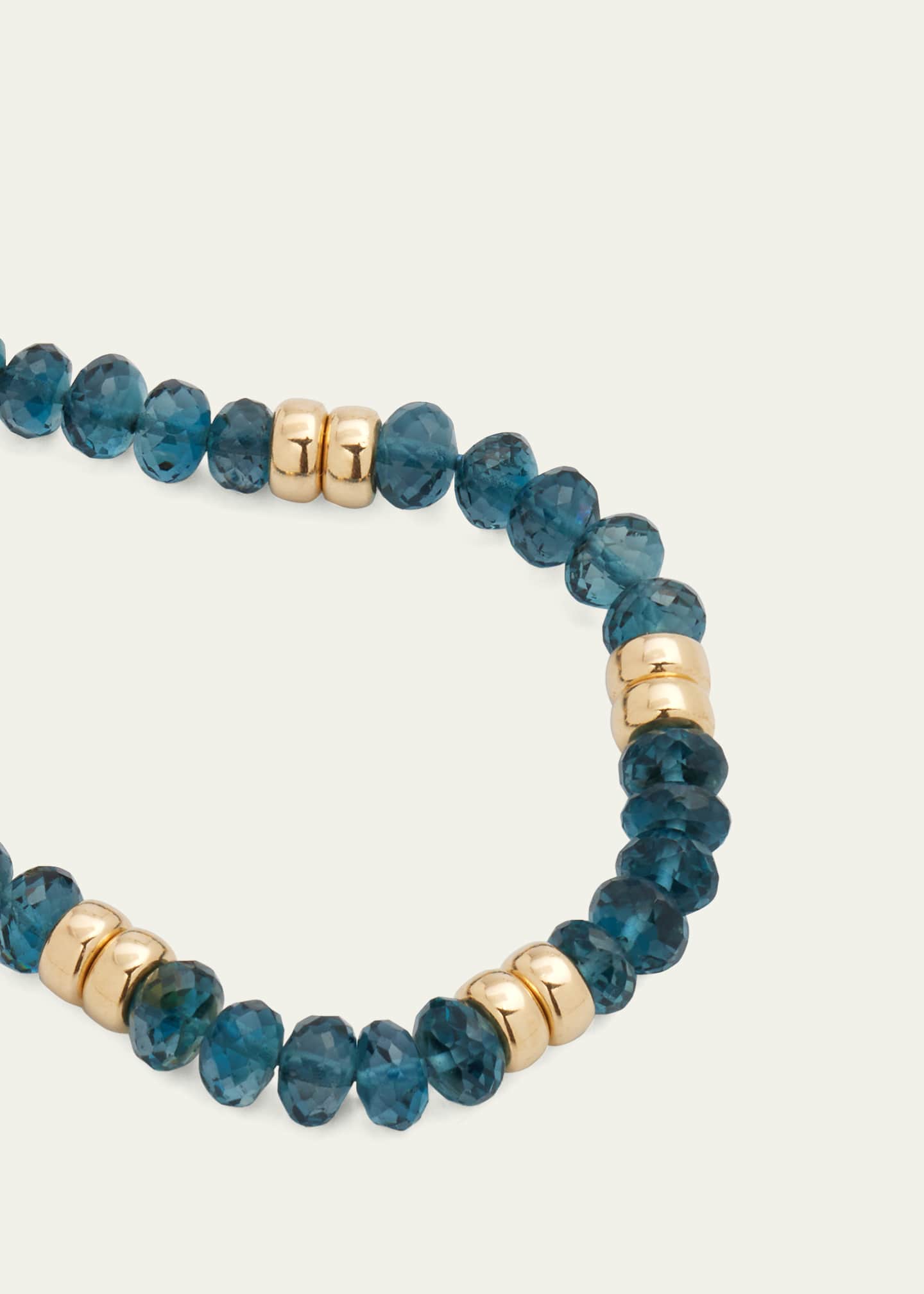 Lois Sasson Design Men s 18K Yellow Gold Blue Topaz Beaded Bracelet Bergdorf Goodman