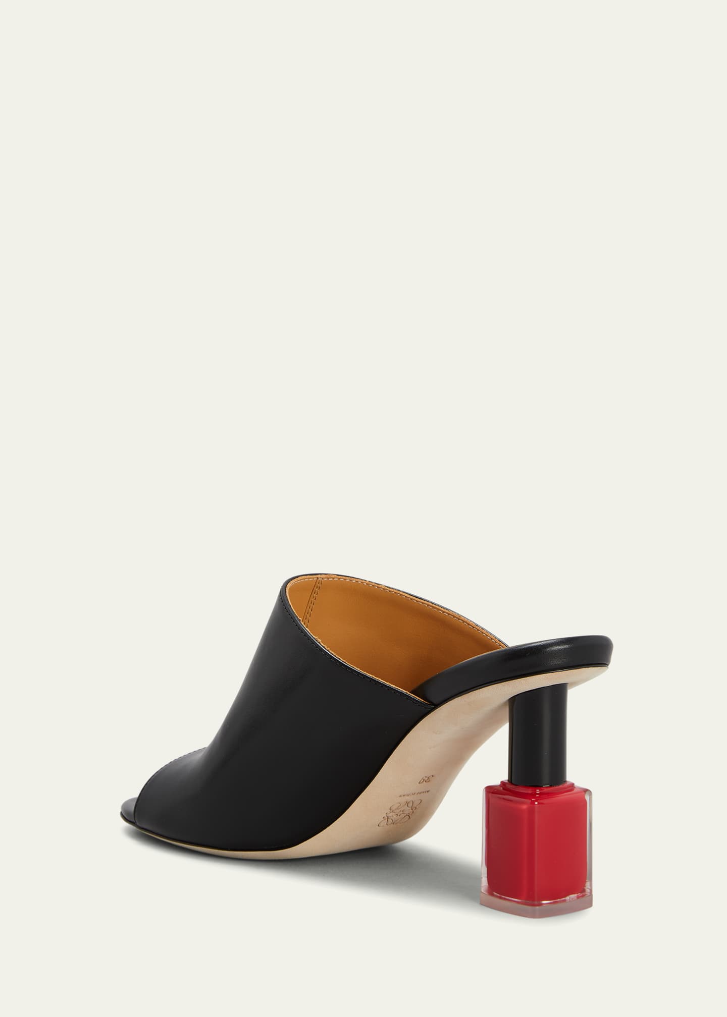 Loewe Nail Polish Leather Slide Sandals Bergdorf Goodman