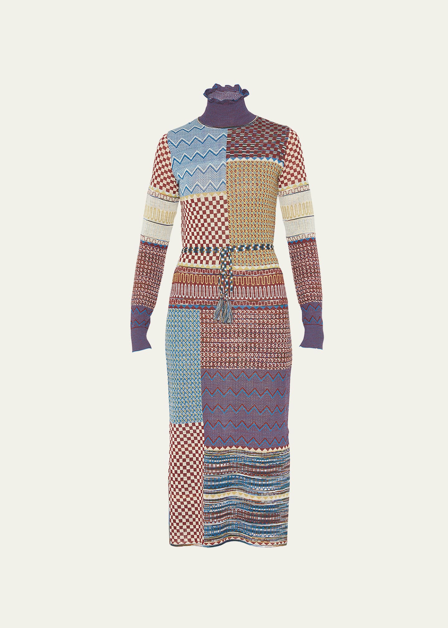 Herlipto】Check Jacquard Knit Dress