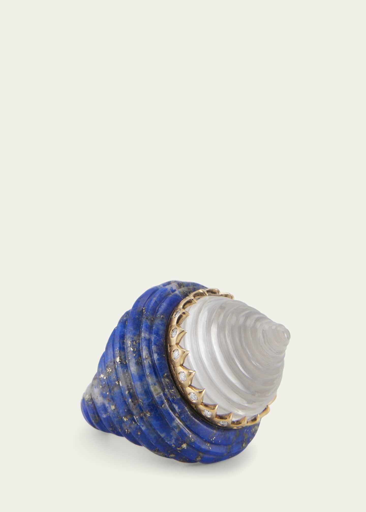 Silvia Furmanovich Silk Road Ring with Diamond, Crystal and Lapis Lazuli Image 3 of 4