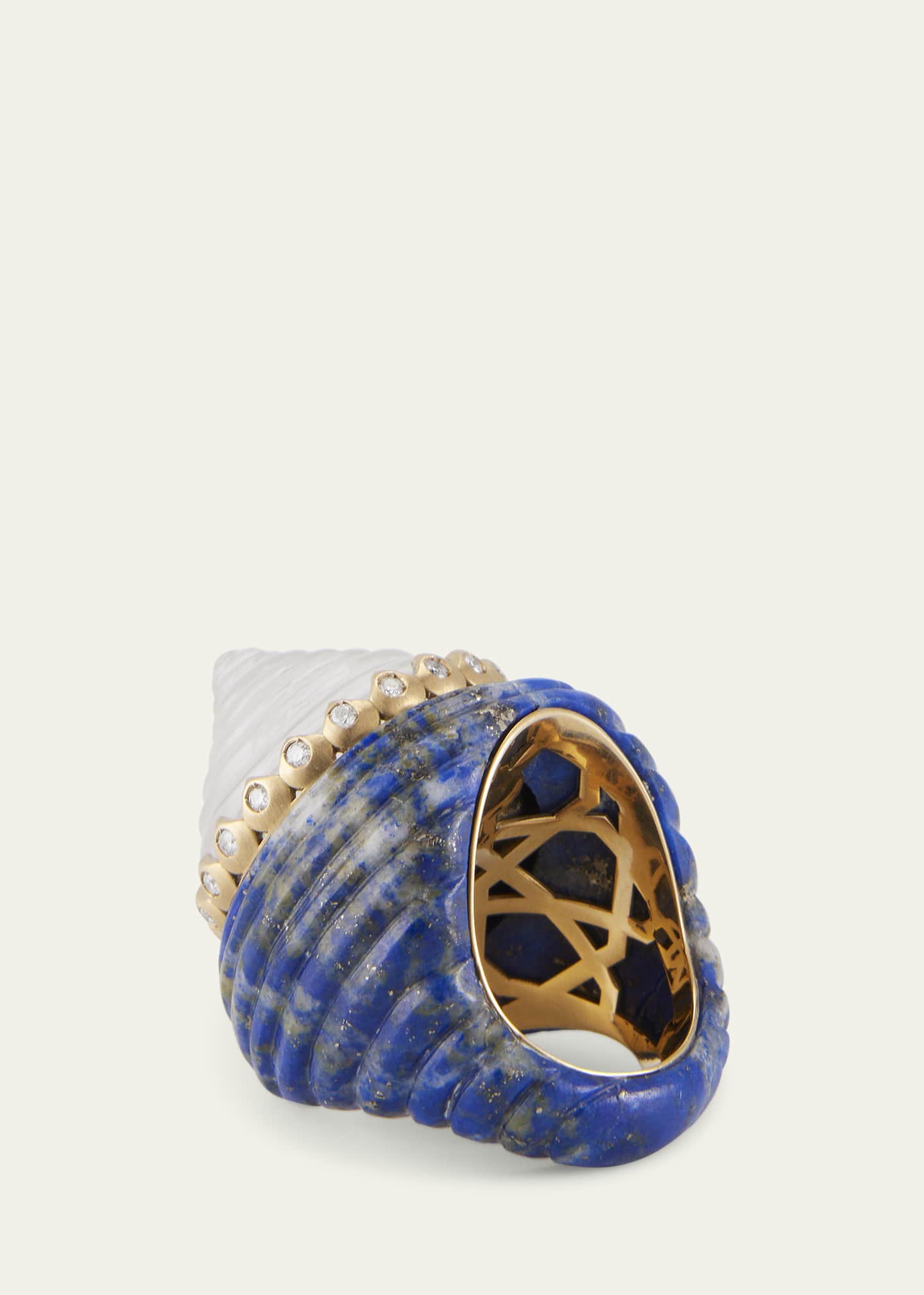 Silvia Furmanovich Silk Road Ring with Diamond, Crystal and Lapis Lazuli Image 4 of 4